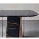 Стол обеденный Black Laurent мраморная столешница квадратной формы